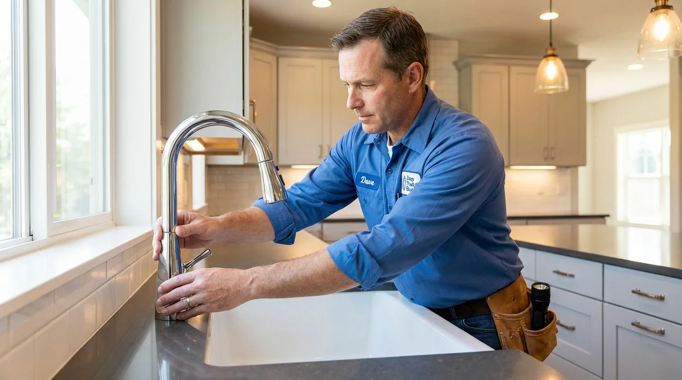 Kitchen faucet installation by Johns Plumbing LLC in Seaside